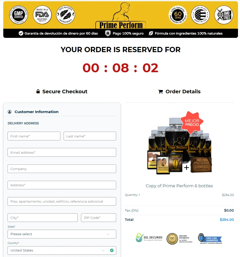 Prime Perform-order-page